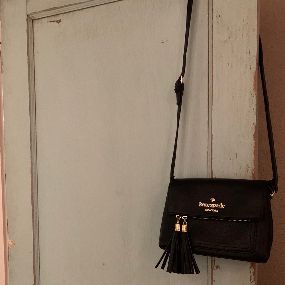 Kate Spade Black leather crossbody